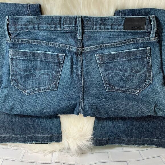 Goldsign Silvie Denim Bell Bottom Jeans Sz 27 - Picture 6 of 10